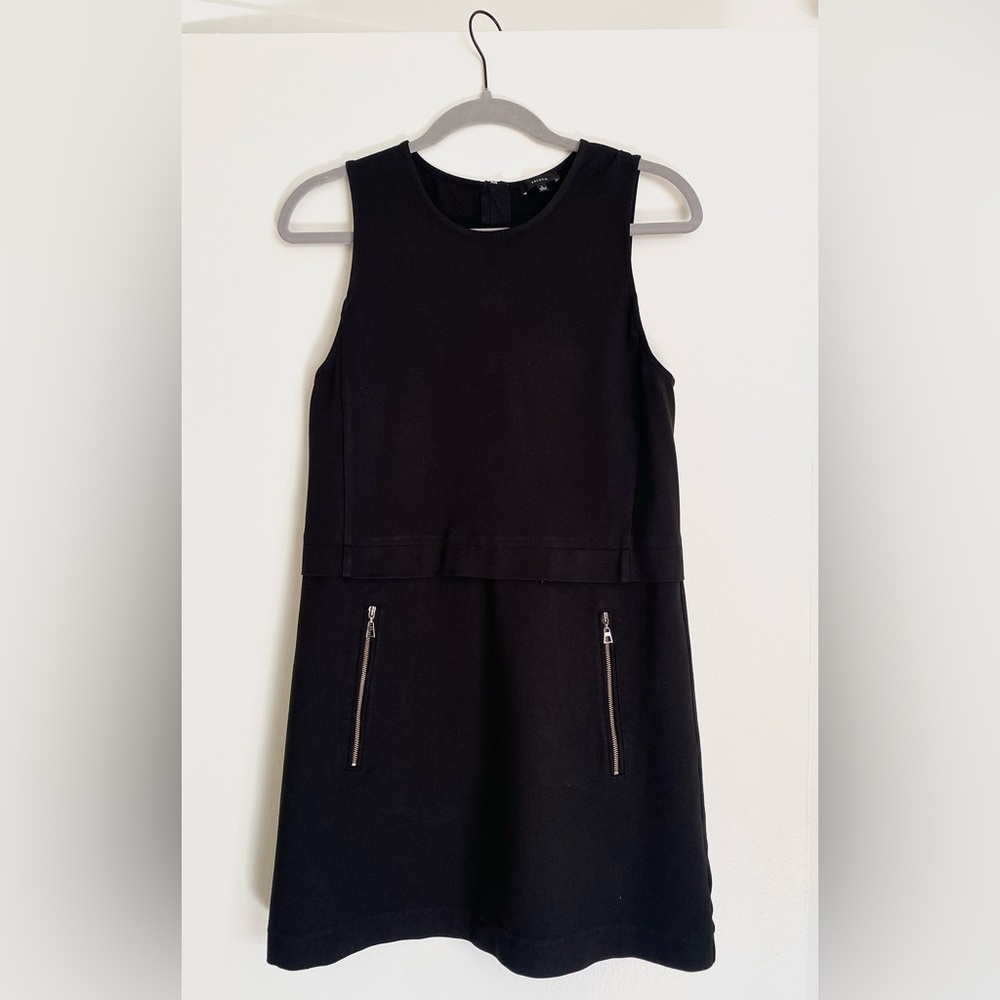 Aritzia Black Shift Minidress with Zipper